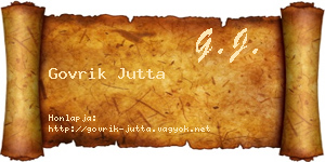 Govrik Jutta névjegykártya